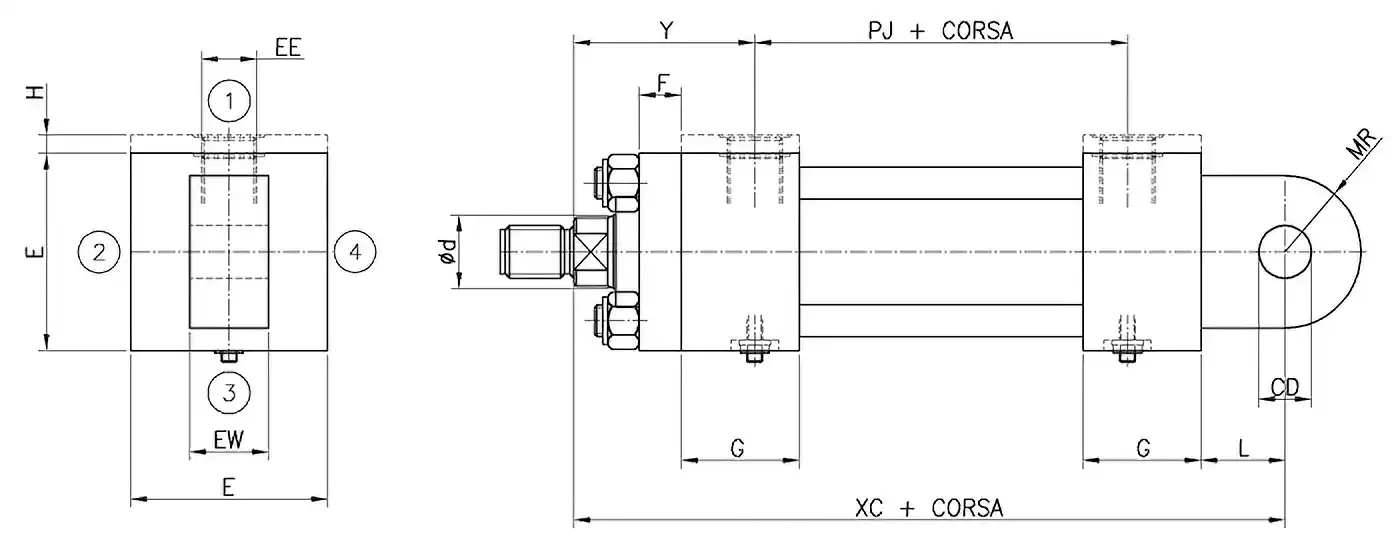 Disegno C ancoraggio ISO MP3