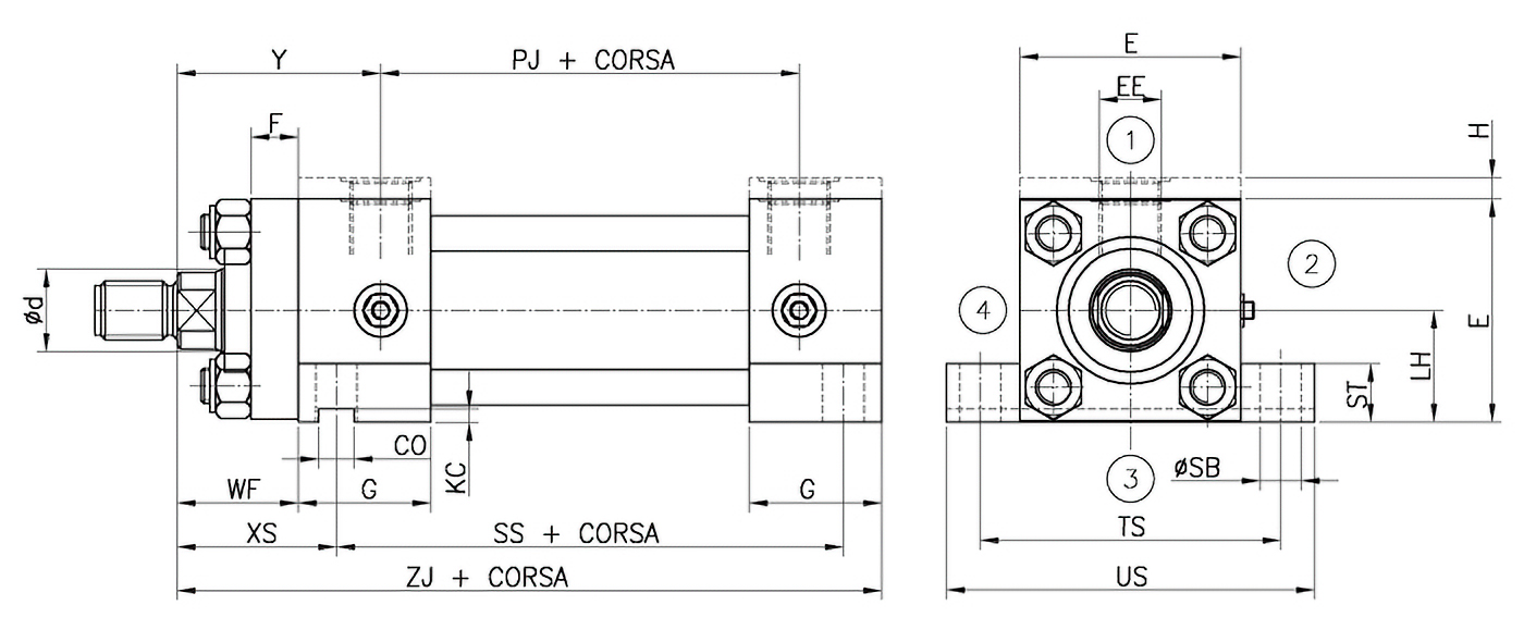 Design E mounting ISO MS2