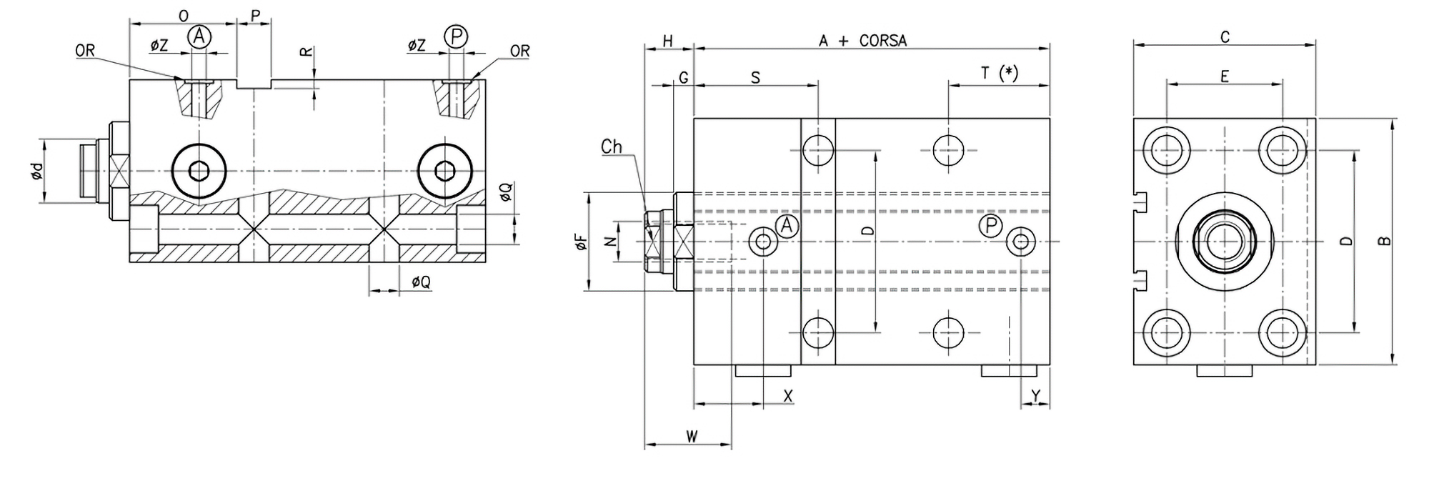 Design Aluminium cylinder RT-MT Model E