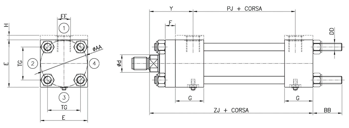 Disegno S ancoraggio ISO MX2