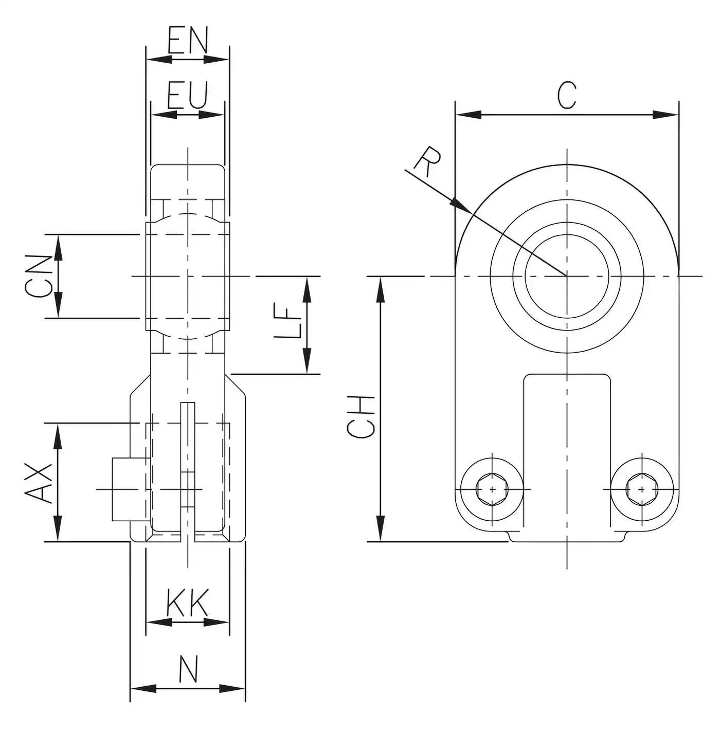 Terminale con snodo sferico ISO 6982