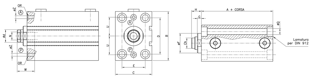 RT-MT modello A disegno tecnico