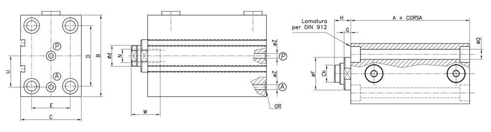 RT-MT modello B disegno tecnico