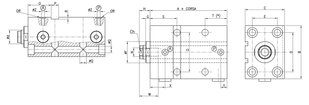 RT-MT modello E disegno tecnico