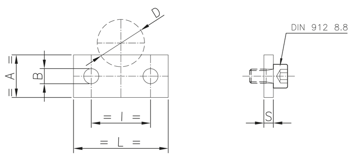 Fastening plate supplied with PTS pin and KCS