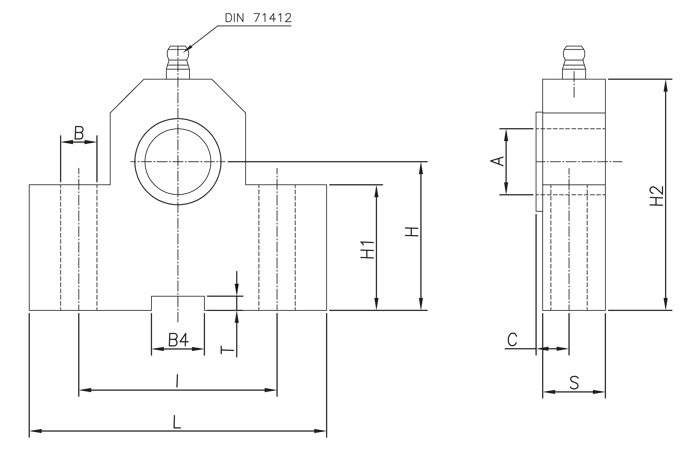 Supporto cilindro ISH ISO 8132